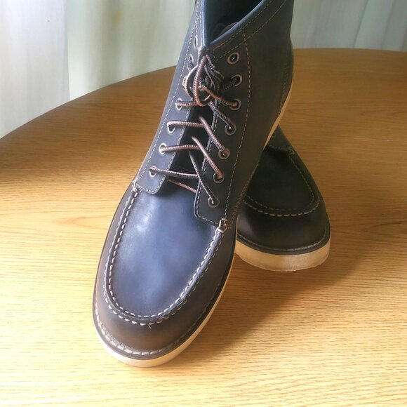 Eastland Men's Lumber Up Moc Toe Work Boots/ Size 12D/ Charcoal Gray Leather - Picture 6 of 9